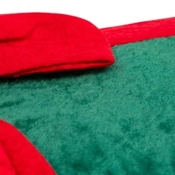 Coussin de Noël rectangulaire (30 x 50 cm) Nœud en velours Rouge et vert