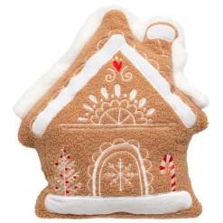 Coussin de Noël (40 x 35 cm) Maison Pain d'épices Marron clair