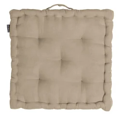 Coussin de sol carré gaze de coton (50 x 50 cm) Gaïa Ficelle