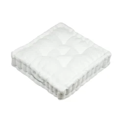 Coussin de sol carré velours (45 x 45 cm) Dandy Ecru