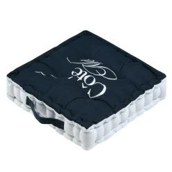 Coussin de sol coton (45 x 45 cm) Bordemer Bleu marine