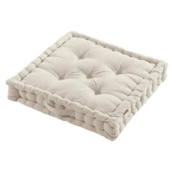 Coussin de sol coton (60 x 60 cm) Pixel Beige