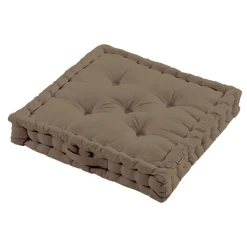 Coussin de sol coton (60 x 60 cm) Pixel Taupe