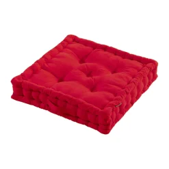 Coussin de sol coton (50 x 50 cm) Pixel Rouge