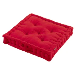 Coussin de sol coton (60 x 60 cm) Pixel Rouge