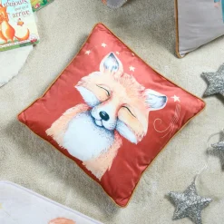 Coussin enfant carré (40x40 cm) Ferdinand Rouge
