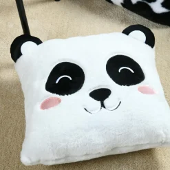 Coussin enfant carré (40 x 40 cm) Zamis Panda Blanc