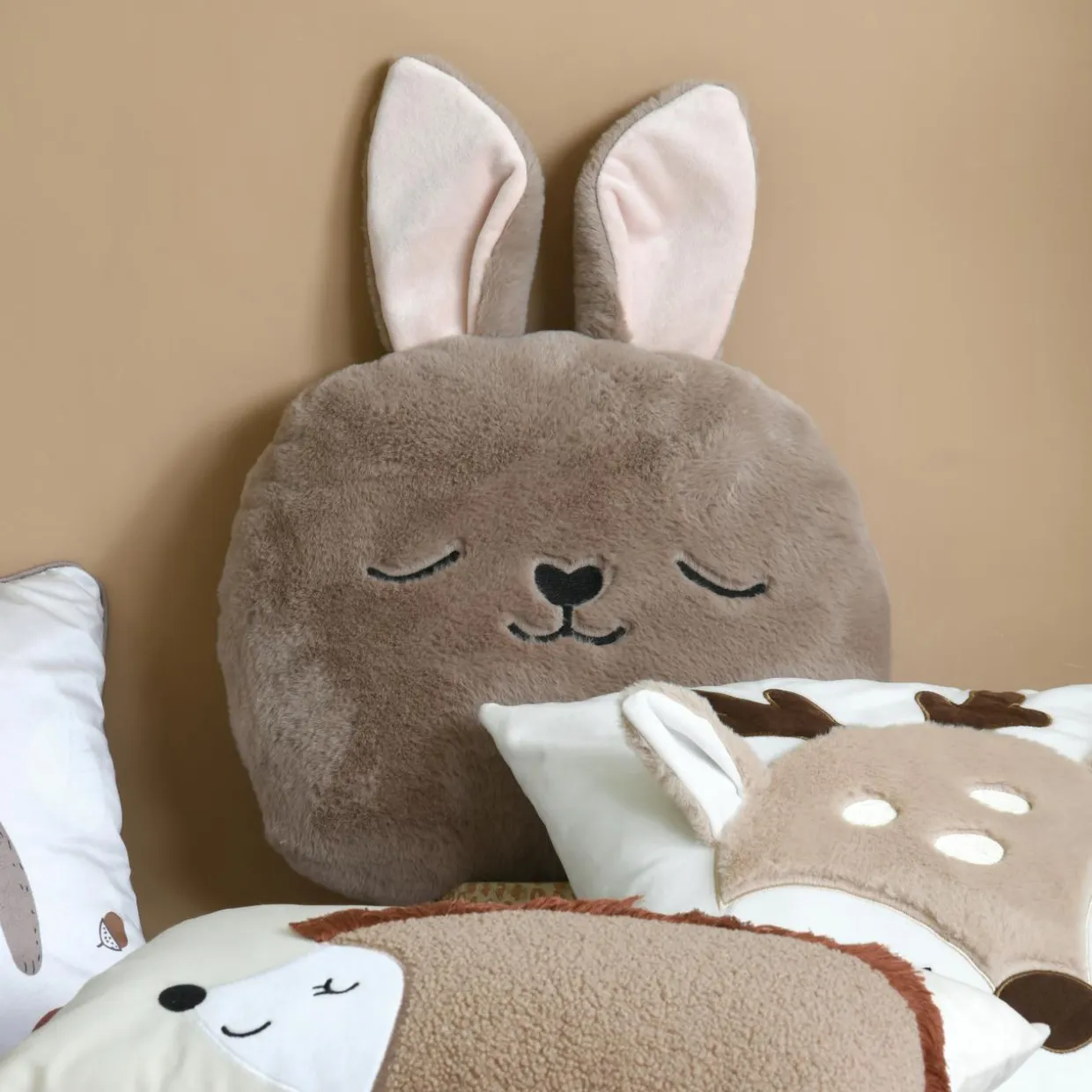 Coussin enfant rond (35 cm) Gabin Marron