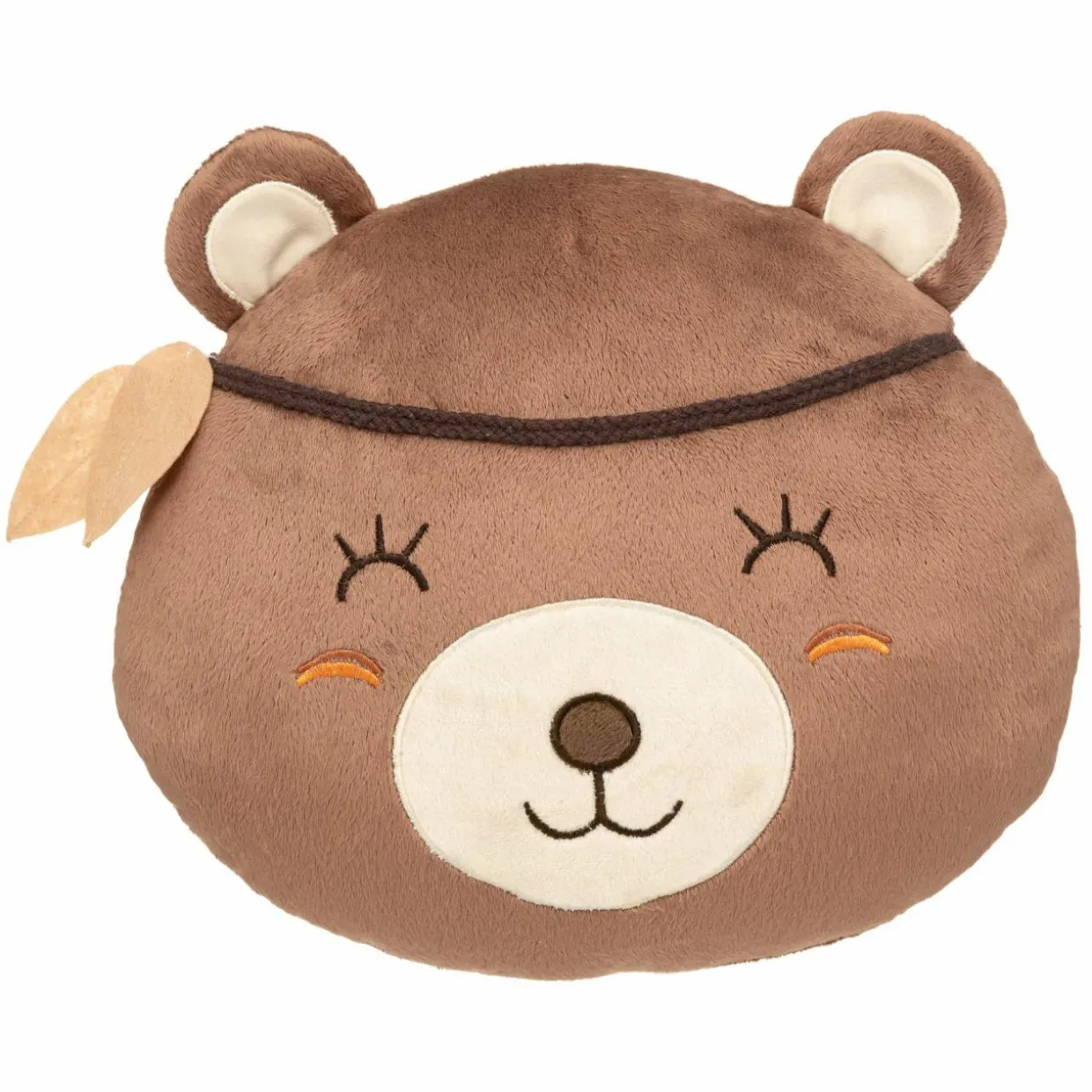 Coussin enfant (27 x 30 cm) Tête d'Ours Marron