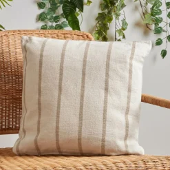 Coussin extérieur carré toile de coton (50 x 50 cm) Ocealys Beige