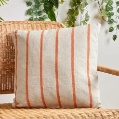 Coussin extérieur carré toile de coton (50 x 50 cm) Ocealys Corail