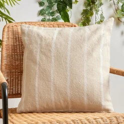Coussin extérieur carré toile de coton (50 x 50 cm) Ocealys Blanc