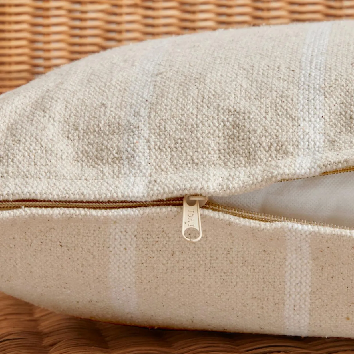 Coussin extérieur carré toile de coton (50 x 50 cm) Ocealys Blanc