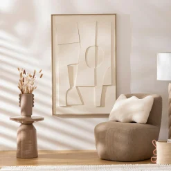Coussin rectangulaire bouclette (35 x 48 cm) Bliss Blanc