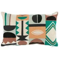 Coussin rectangulaire brodé (30 x 50 cm) Mala Multicolore