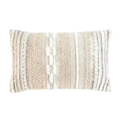 Coussin rectangulaire coton (30 x 50 cm) Blanca Beige