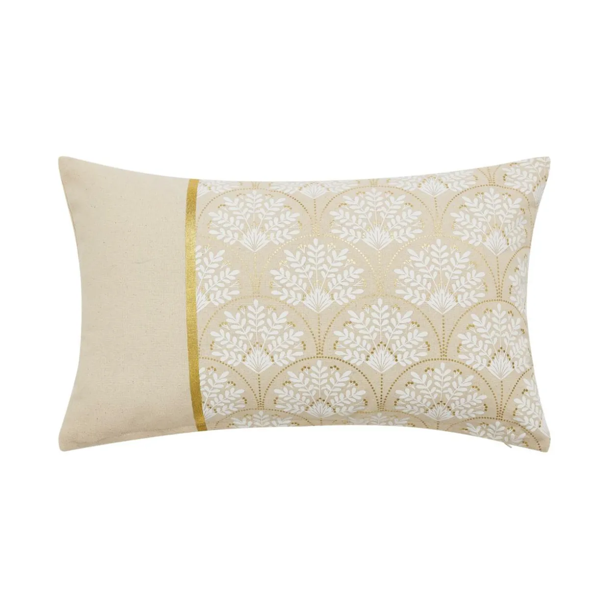 Coussin rectangulaire coton (30 x 50 cm) Majestia Beige