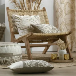 Coussin rectangulaire coton (30 x 50 cm) Hemera Taupe