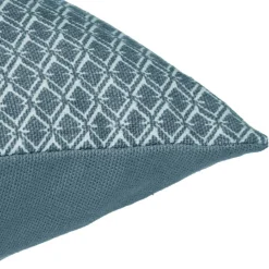 Coussin rectangulaire coton (30 x 50 cm) Otto Bleu canard