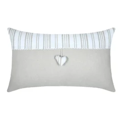 Coussin rectangulaire coton (35 x 60 cm) Josephine Ecru