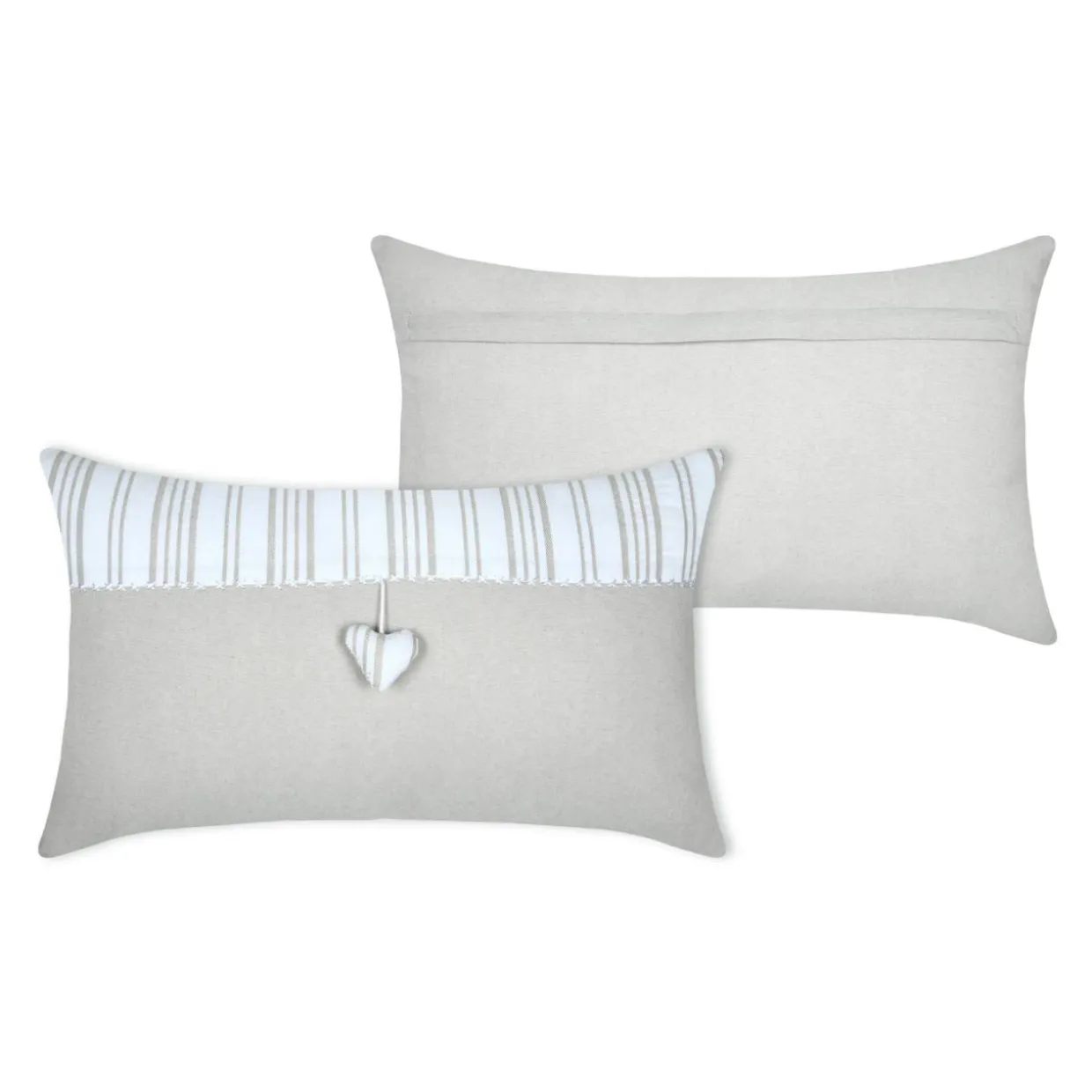 Coussin rectangulaire coton (35 x 60 cm) Josephine Ecru