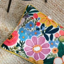 Coussin rectangulaire coton (30 x 50 cm) Betty Multicolore