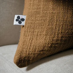 Coussin rectangulaire coton (40 x 60 cm) Sixtine Camel