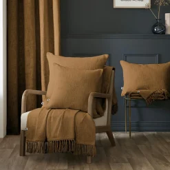 Coussin rectangulaire coton (40 x 60 cm) Sixtine Camel