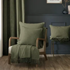 Coussin rectangulaire coton (40 x 60 cm) Sixtine Vert romarin
