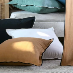 Coussin rectangulaire coton (40 x 60 cm) Helios Camel