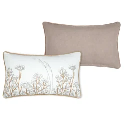 Coussin rectangulaire coton (30 x 50 cm) Oriana Ecru