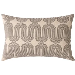 Coussin rectangulaire coton (40 x 60 cm) Ondine Noir