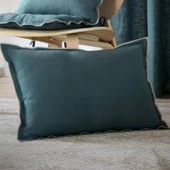 Coussin rectangulaire coton (40 x 60 cm) Helios Bleu
