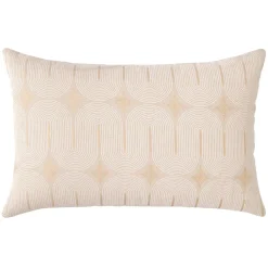 Coussin rectangulaire coton (40 x 60 cm) Ondine Blanc