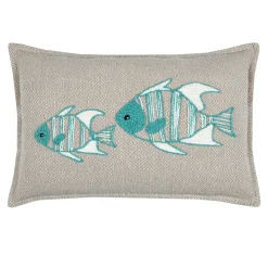 Coussin rectangulaire en coton (35 x 50 cm) Barbade Beige