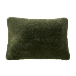 Coussin rectangulaire fausse fourrure (40 x 60 cm) Finn Vert kaki