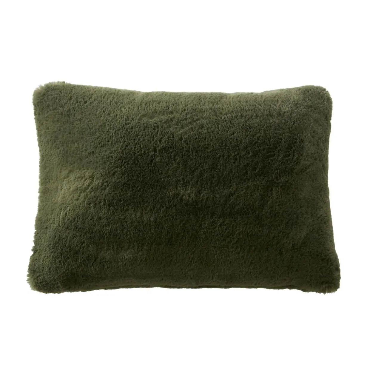 Coussin rectangulaire fausse fourrure (40 x 60 cm) Finn Vert kaki