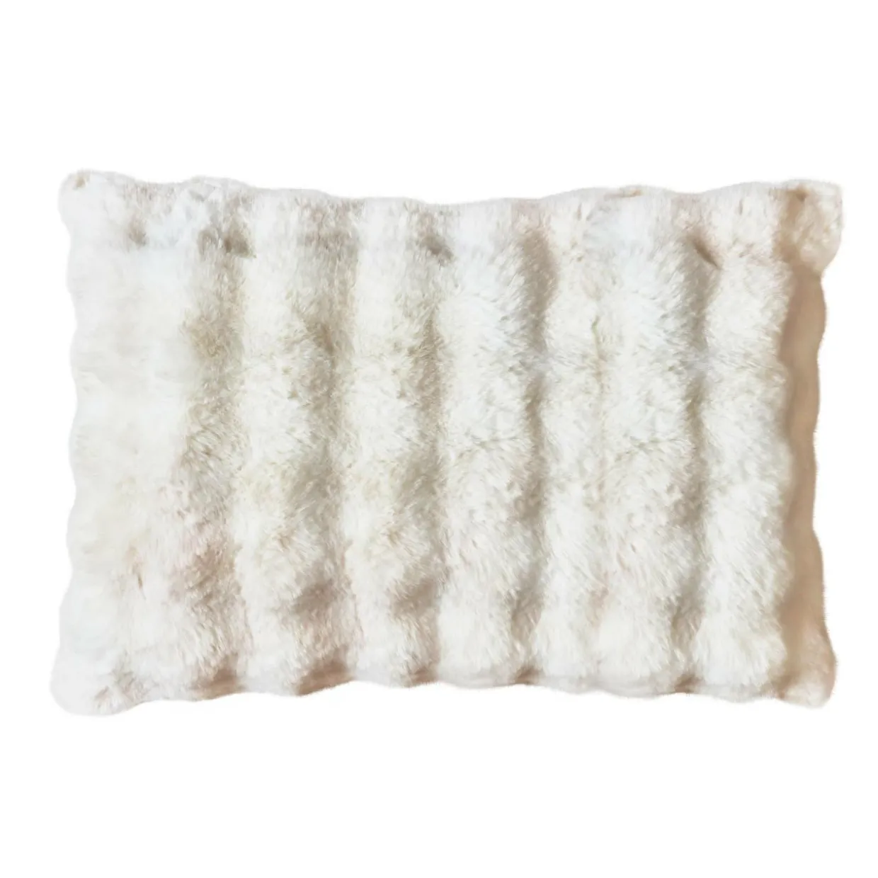 Coussin rectangulaire fausse fourrure (50 x 80 cm) Toronto Ivoire