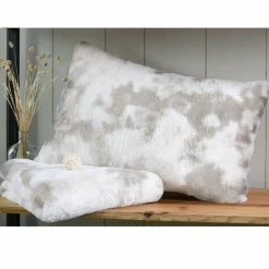 Coussin rectangulaire fausse fourrure (80 cm) Harald Beige