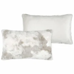 Coussin rectangulaire fausse fourrure (80 cm) Harald Beige