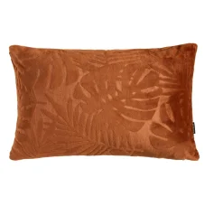 Coussin rectangulaire flanelle (40 x 60 cm) Flore Cuivre