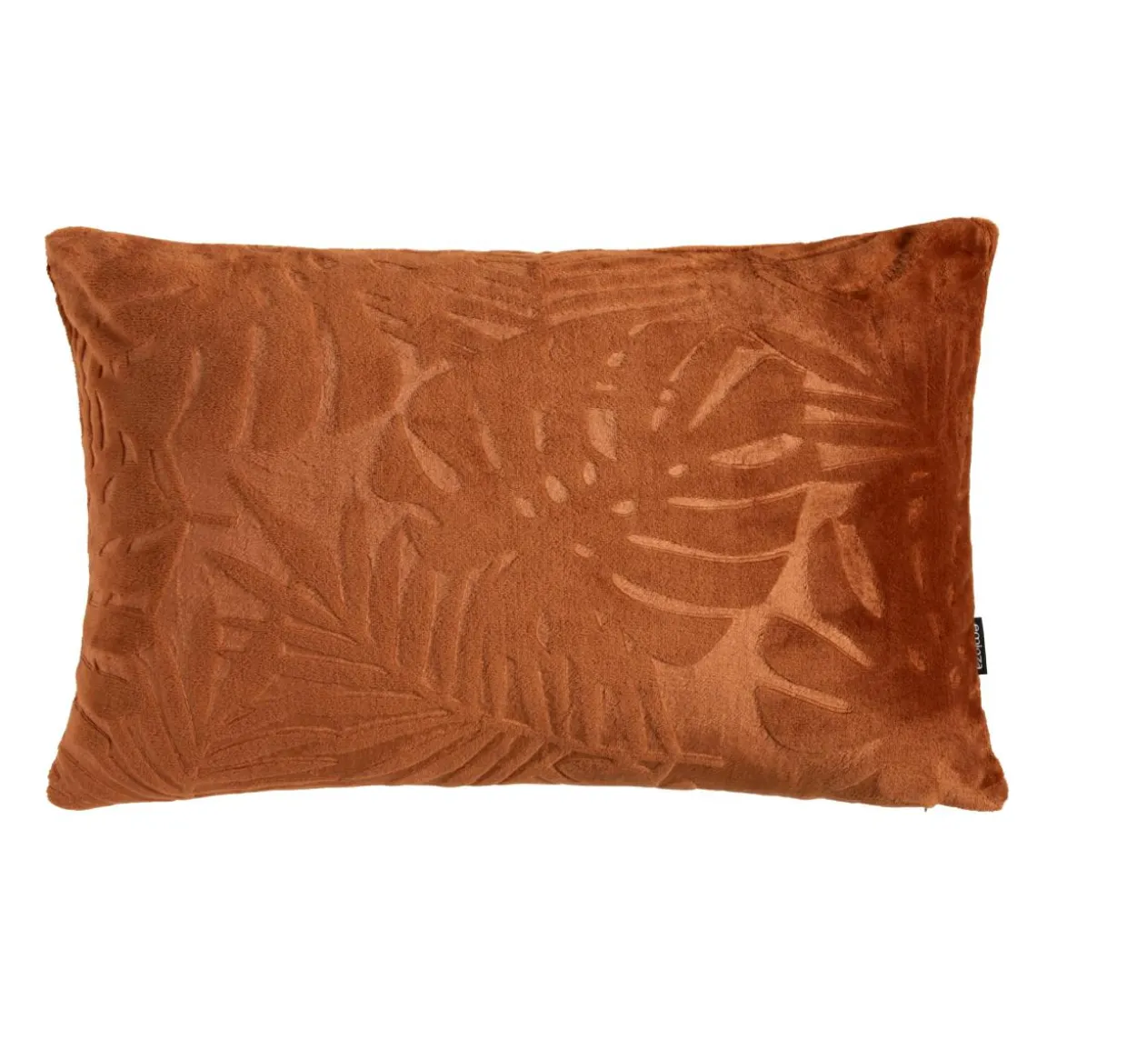 Coussin rectangulaire flanelle (40 x 60 cm) Flore Cuivre