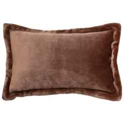 Coussin rectangulaire flanelle (38 x 58 cm) Cuddly Marron