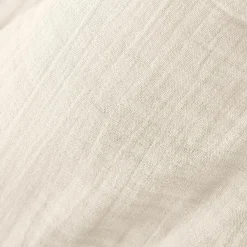 Coussin rectangulaire gaze de coton (40 x 60 cm) Gaïa Beige pampa