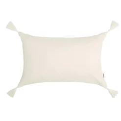 Coussin rectangulaire gaze de coton (40 x 60 cm) Gaïa Beige pampa