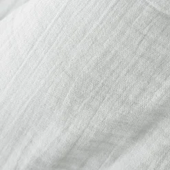 Coussin rectangulaire gaze de coton (40 x 60 cm) Gaïa Gris nuage