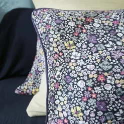 Coussin rectangulaire gaze de coton (40 x 60 cm) Elya Violet