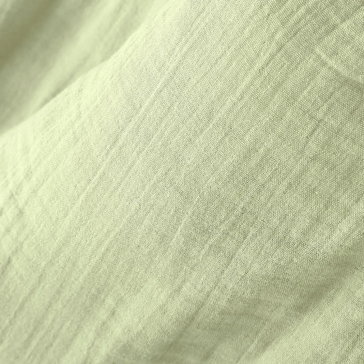 Coussin rectangulaire gaze de coton (40 x 60 cm) Gaïa Vert tilleul