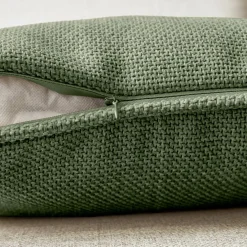 Coussin rectangulaire tissé (40 x 60 cm) Alba Vert kaki