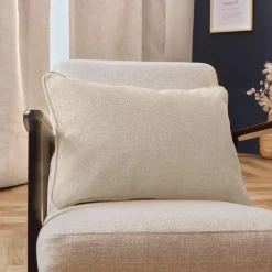 Coussin rectangulaire tissé (40 x 60 cm) Alba Beige grège